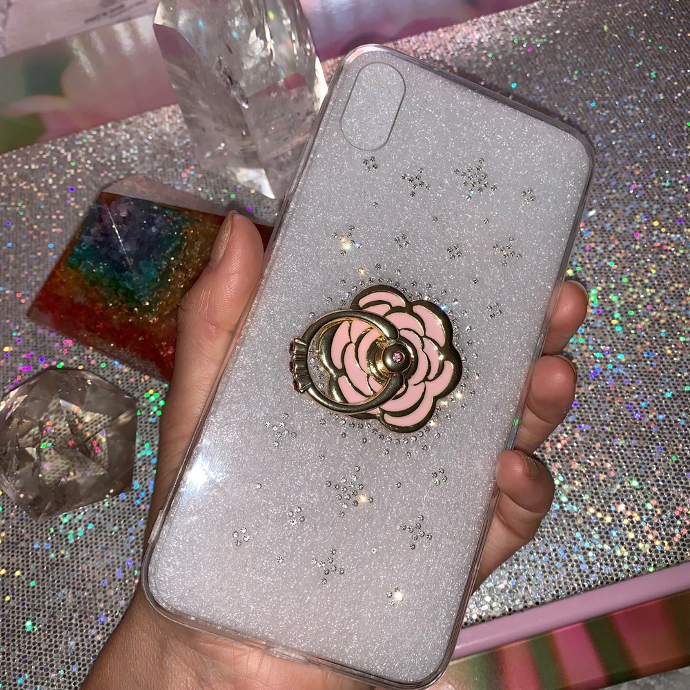 iPhone XS Max diamond case with built in kickstand